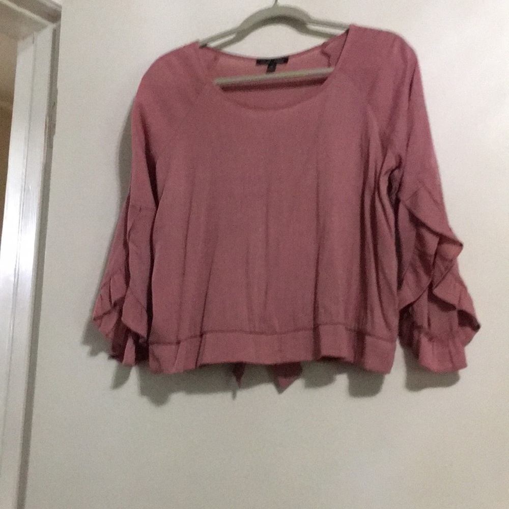 Ruffle bow blouse